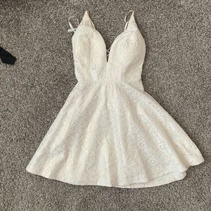 White mini dress